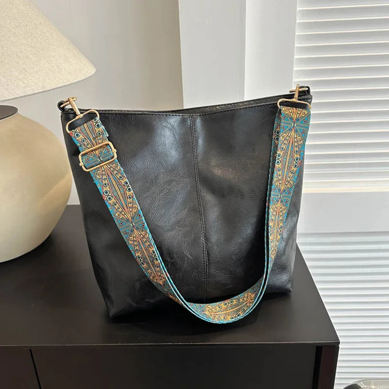 Chelsey - Vintage Skinn Crossbody Väska