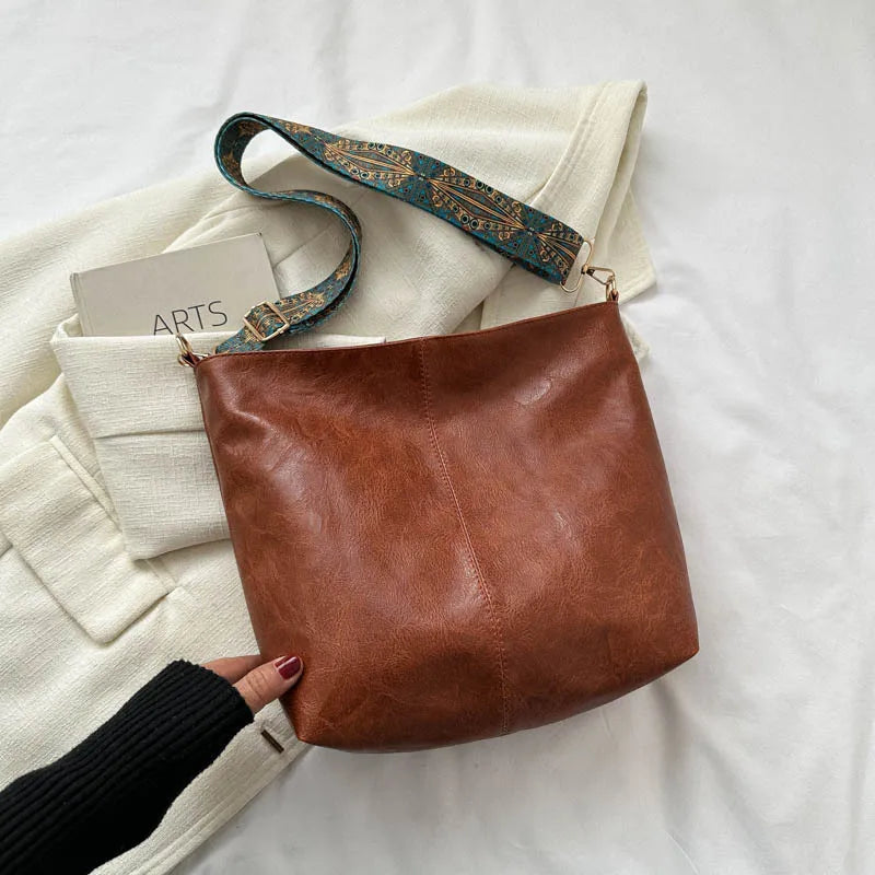 Chelsey - Vintage Skinn Crossbody Väska